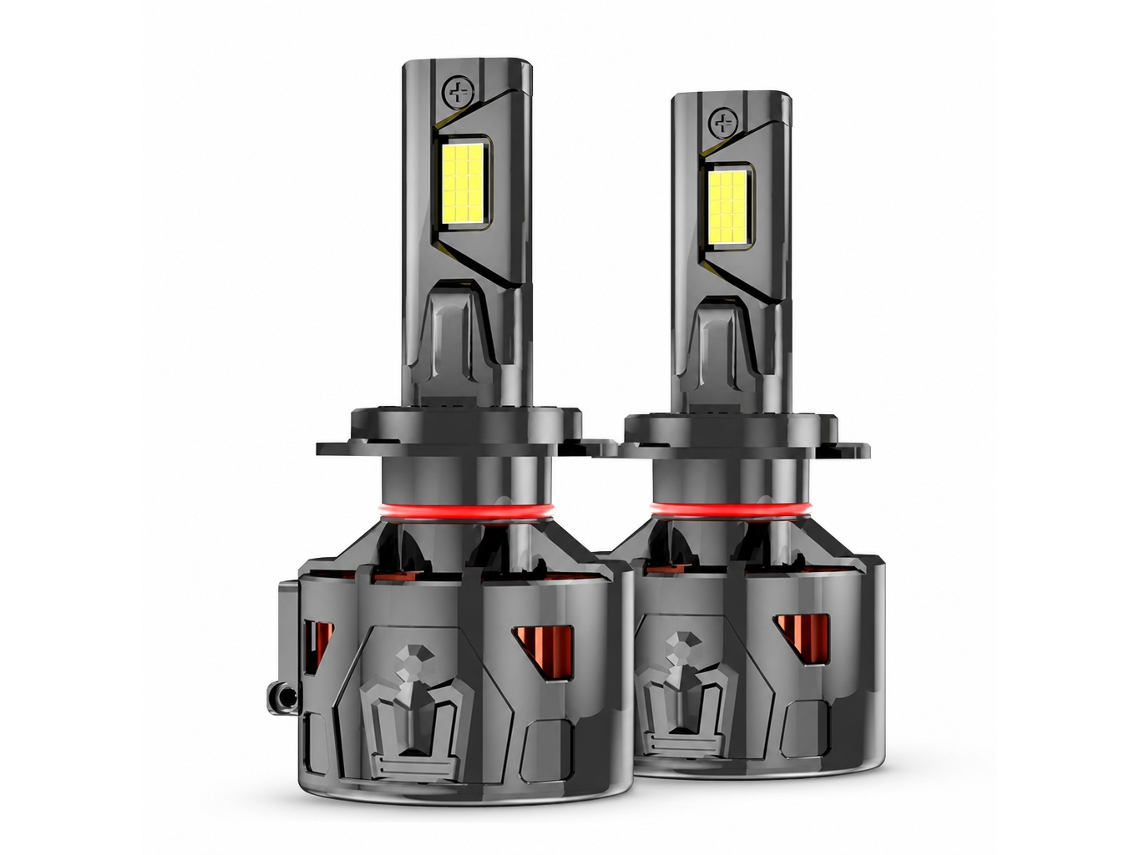 Lâmpadas Led Para Faróis De Carro 9004 330 W, Acabamento Preto Eletrodepositado, Redsea
