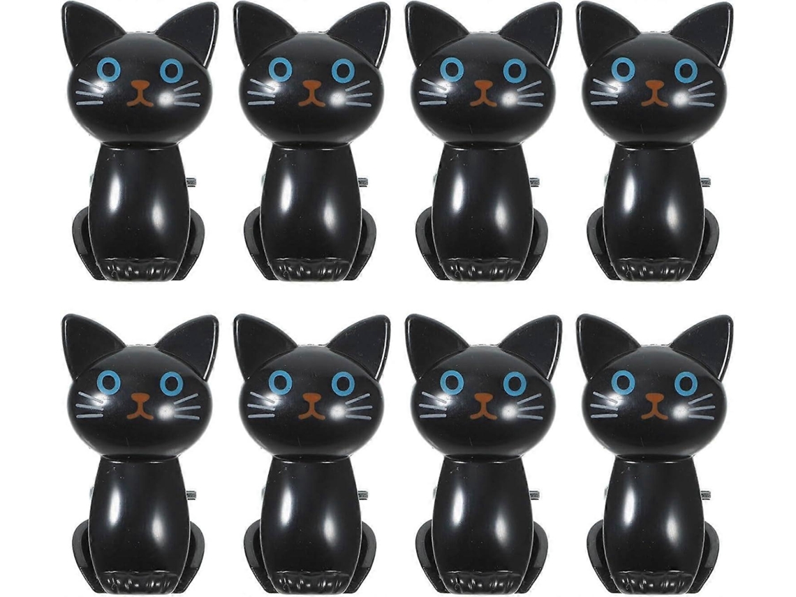 Conjunto de 8 Prendedores Vedação em Formato Gato, Prendedores Fofos para Embalagens de Alimentos, Prendedores para Pão BRILVIBERA