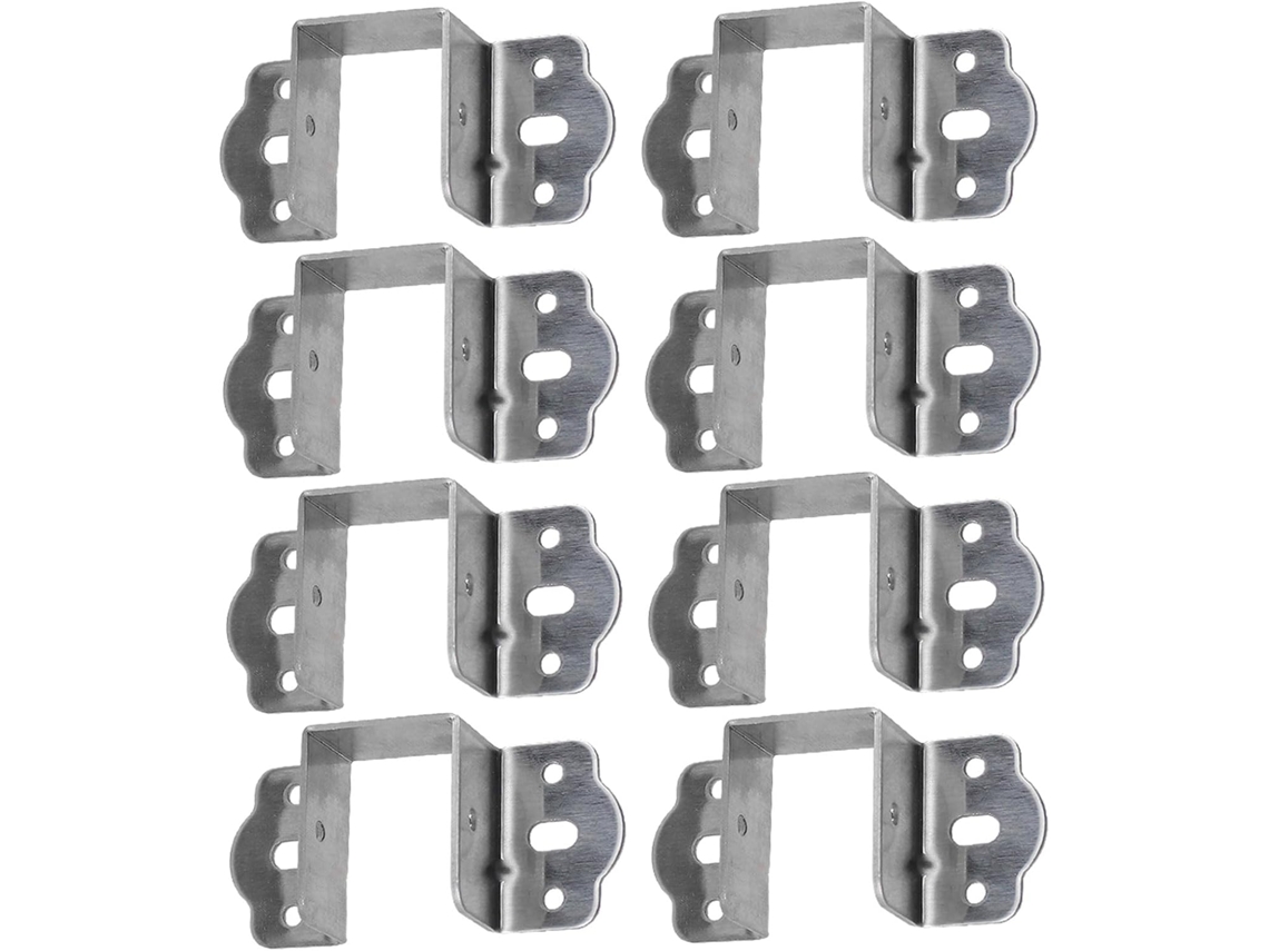 Conjunto De 8 Peças Conectores Cama, Suportes De Metal Para Móveis, Grampos De Fixação Para Estrutura, Proteção Contra
