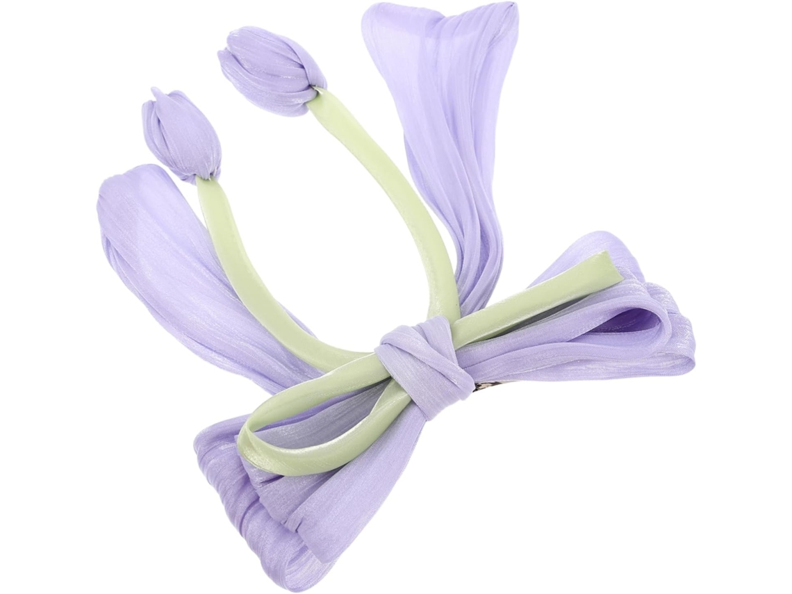 Presilha De Cabelo Feminina Com Laço, Acessório Floral Em Poliéster Para Fotografia, Casamentos E Fe Gokoco