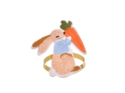 Laxiscreed Anel Para Guardanapo Decorativo Com Coelhinho Da Páscoa E Detalhes De Costura