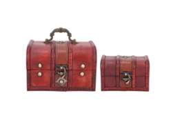 2pcs Caixas De Armazenamento De Madeira Vintage Para Lar E Escritório