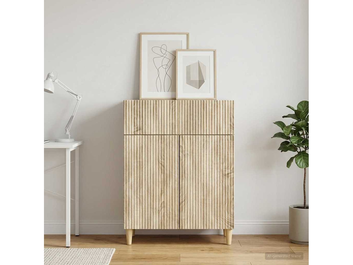 Vidaxl Buffet Carvalho Sonoma 66 X 34,5 X 90 Cm Derivados De Madeira