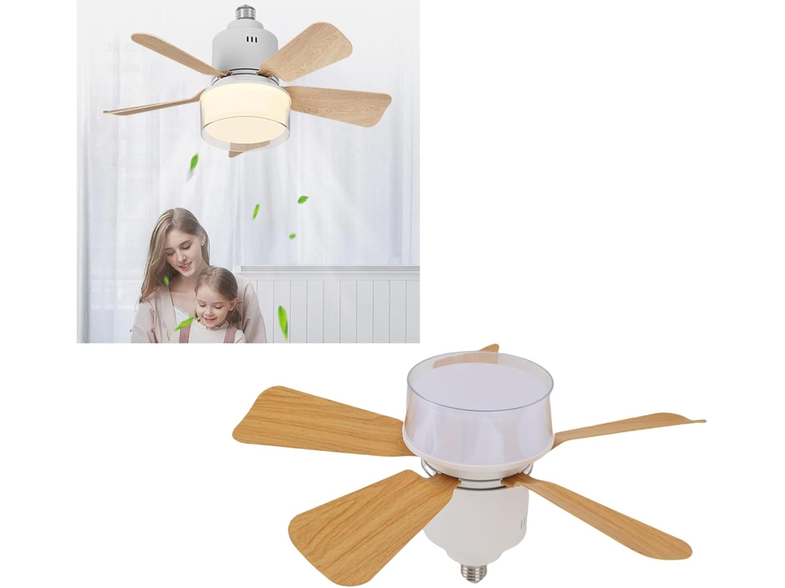 Ventilador De Teto Com Controle Remoto, Lâmpada E26 Ajustável, 3
