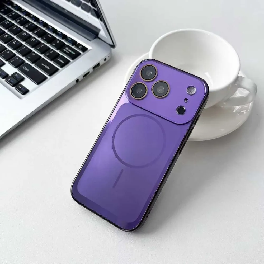 (iphone 17, Roxo) Capa Protetora Magnética Magsafe Para Iphone, Compatível Com Carregamento Sem Fio.