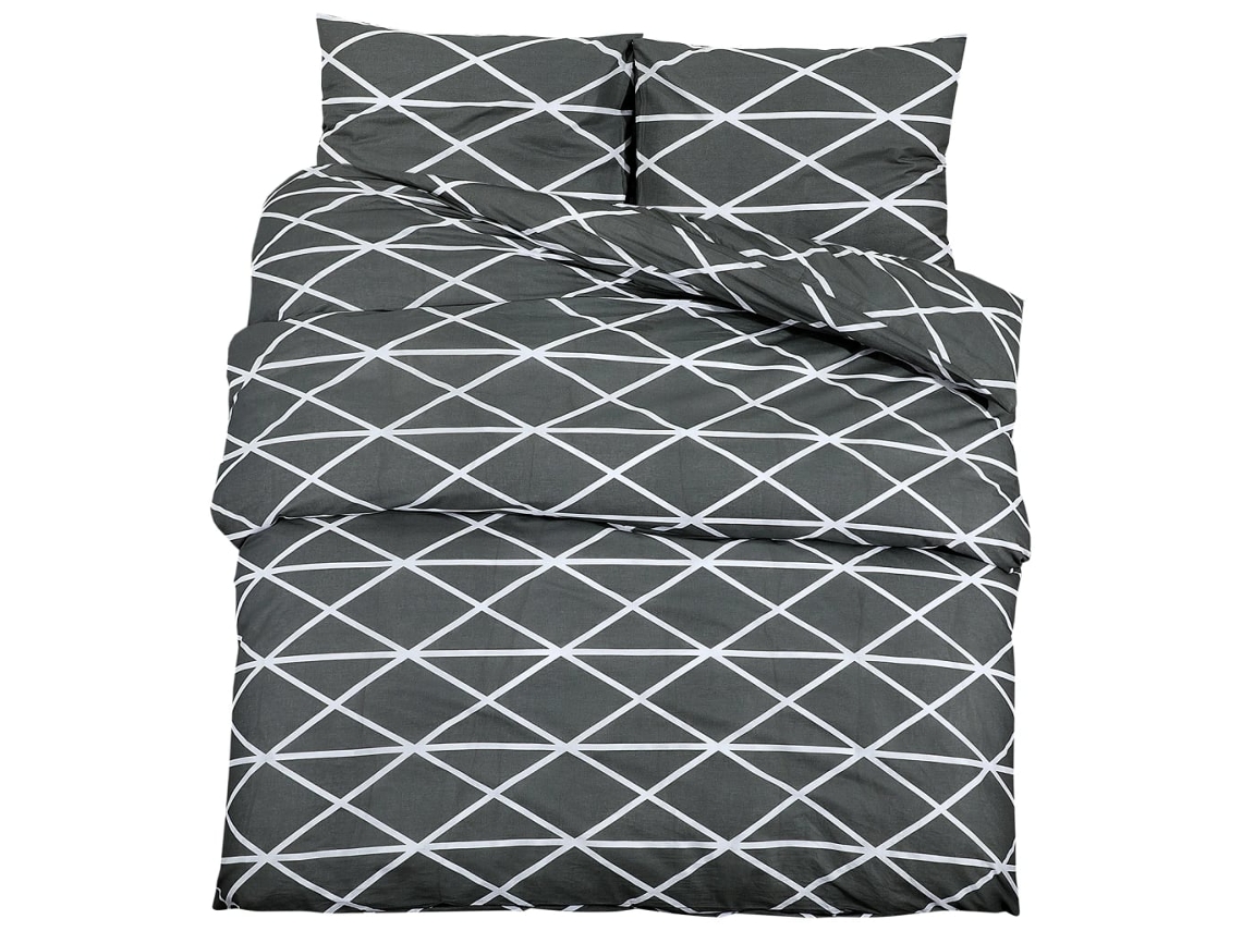 Duvet Cover Set, Duvet Cover Sets Vidaxl Cinzeto Algodão (140 X 200 Cm + 60 X 70 Cm)