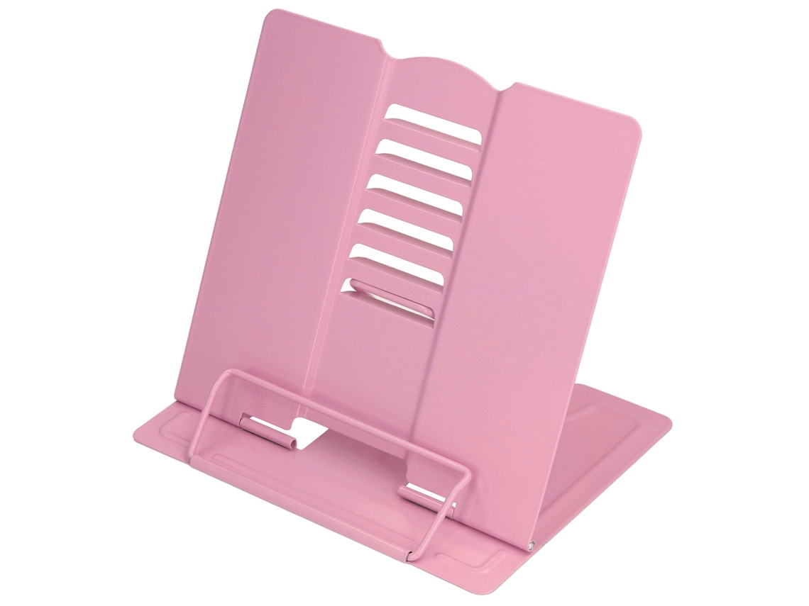 Suporte De Livros Ergonômico Ajustável Estável Plegável Para Leitura Lar Escritório Escola Rosa