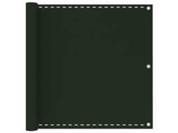 Vidaxl Tela De Varanda 90x500 Cm Pead Verde-escuro