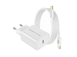 Mayaxess Carregador De Parede Para Galaxy S24 Fe 20w + Cabo Usb-c 1m Branco