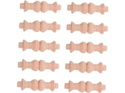 Conjunto De 10 Balaústres De Madeira Maciça Para Decoração E Reparo De Escadas E Interiores.