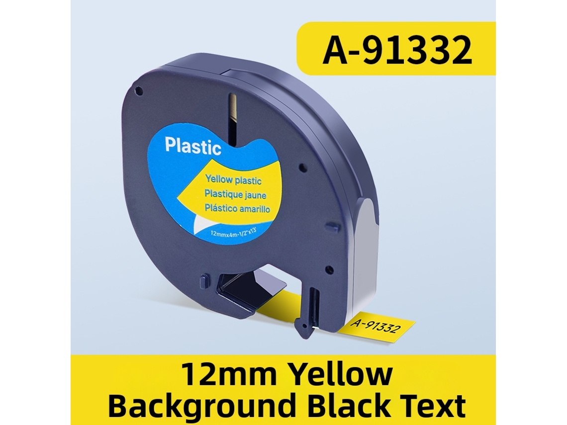 Fita De Etiquetar Para Dymo Lt-100h 12 Mmx 4 M Digitallab 5pc (amarelo)