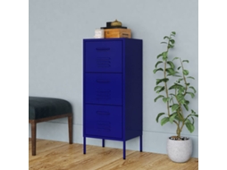 Vidaxl Armário De Arrumação Aço 42,5x35x101,5 Cm Azul-marinho