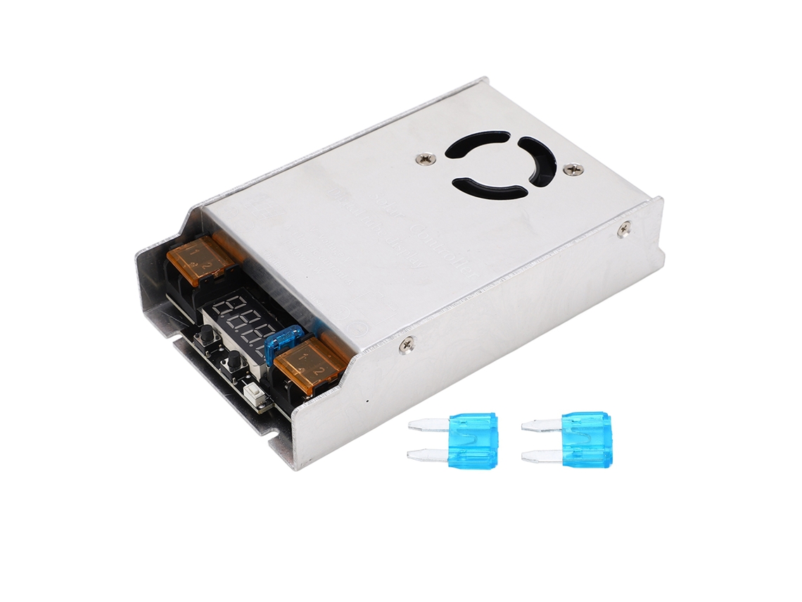 CONTROLADOR MPPT SOLAR YURU, 98%, 12V/50V, botão reset, veículos elétricos