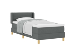 Conjunto 1 Cama Box Vidaxl Cinzeto Tecido (203 X 80 X 88 Cm)