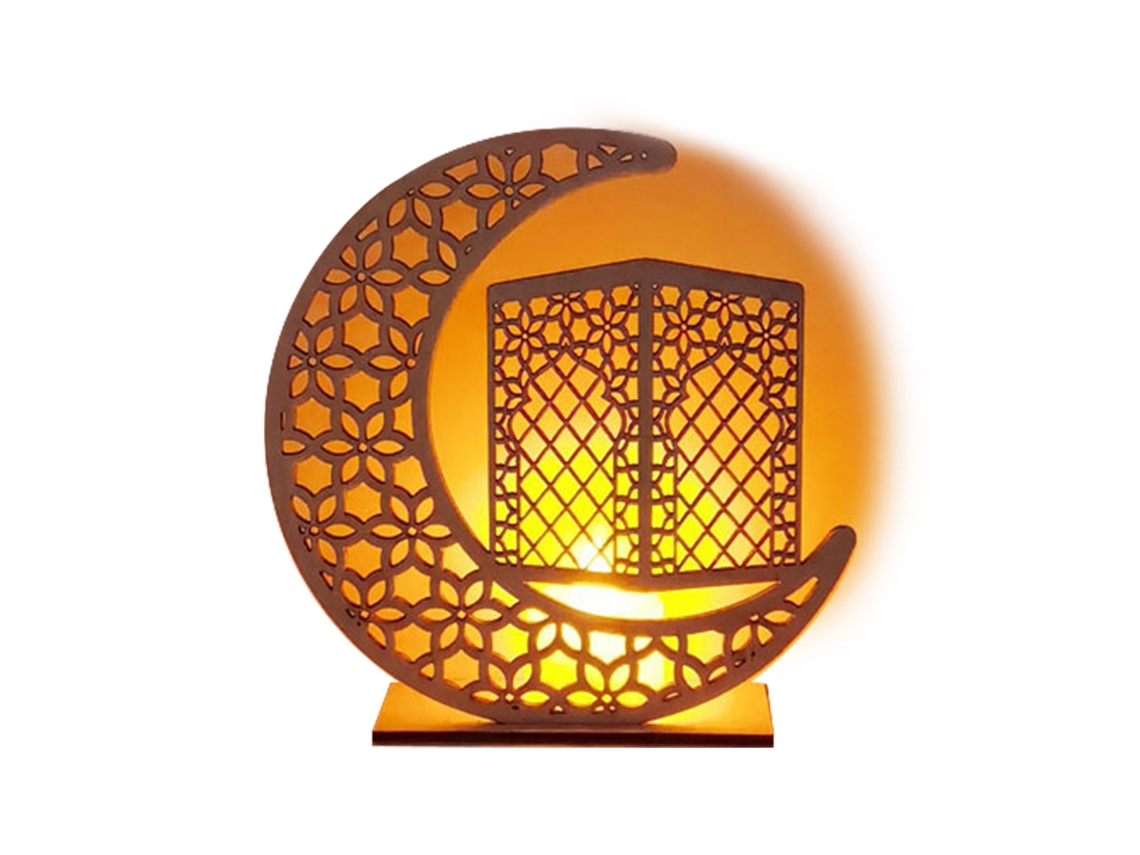 Laxiscreed Ornamento De Eid Mubarak Com Lua Kaaba Para Decoração Festiva