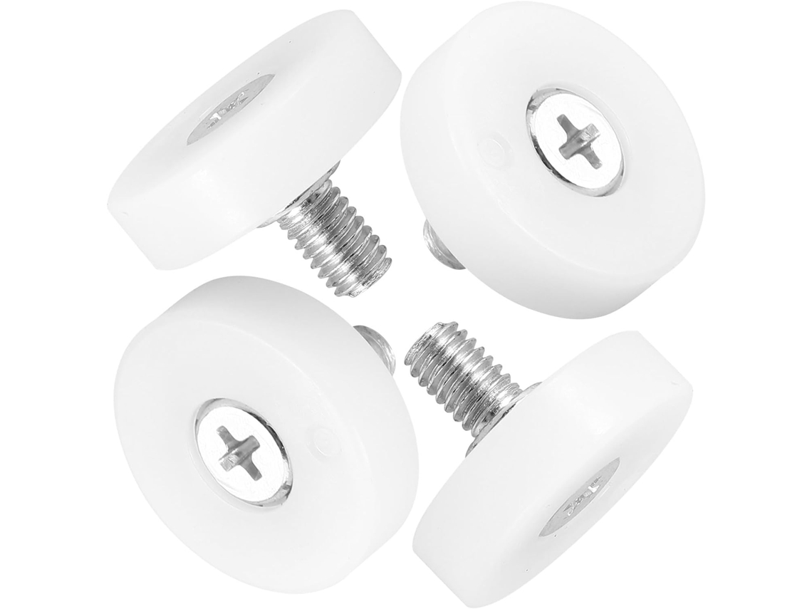 Toyvian Conjunto De 10 Rodízios Nylon Para Gavetas Com Parafusos Aço Inoxidável Móveis, Instalação Rápida