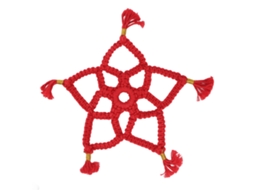 Laxiscreed Enfeite De Natal Estrela De Algodão Vermelha Para Decoração Festiva