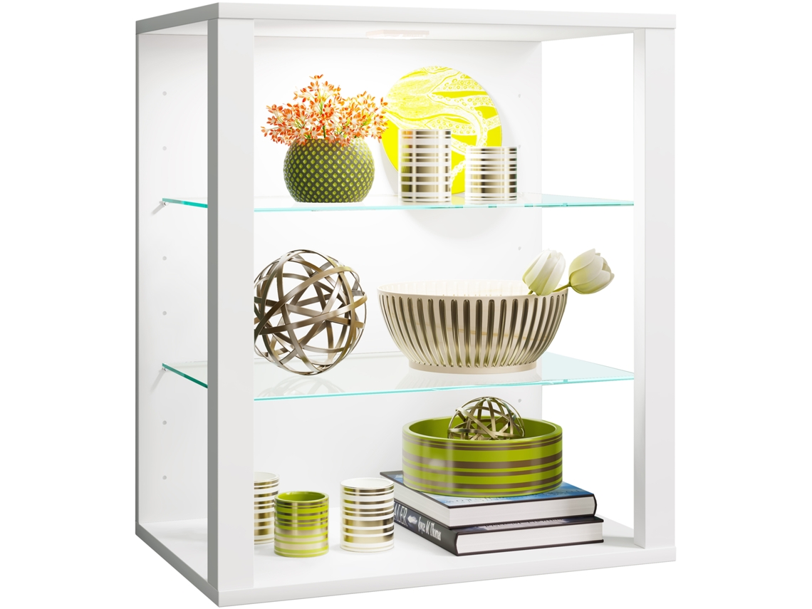 Vitrina De Vidro Em Madeira Glasol Sw Vcm