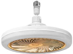 Ventilador De Teto Com Controle Remoto E Lâmpada Rosca Para Quarto,