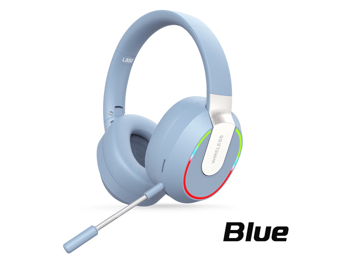 Fones de Ouvido Bluetooth Sem Fio Luz Led Cancelamento Ruído Microfone MDUG (azul)
