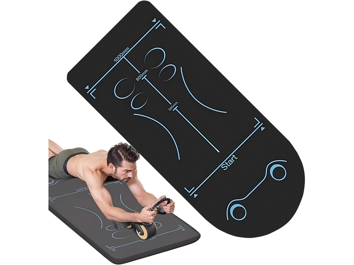 Tapete Para Roda Abdominal, Tapete Para Exercícios Abdominais | Tapete De Yoga Para Chão, 150x60 Gokoco
