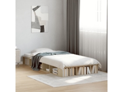 Estrutura De Cama 75x190cm Derivados De Madeira Carvalho Sonoma