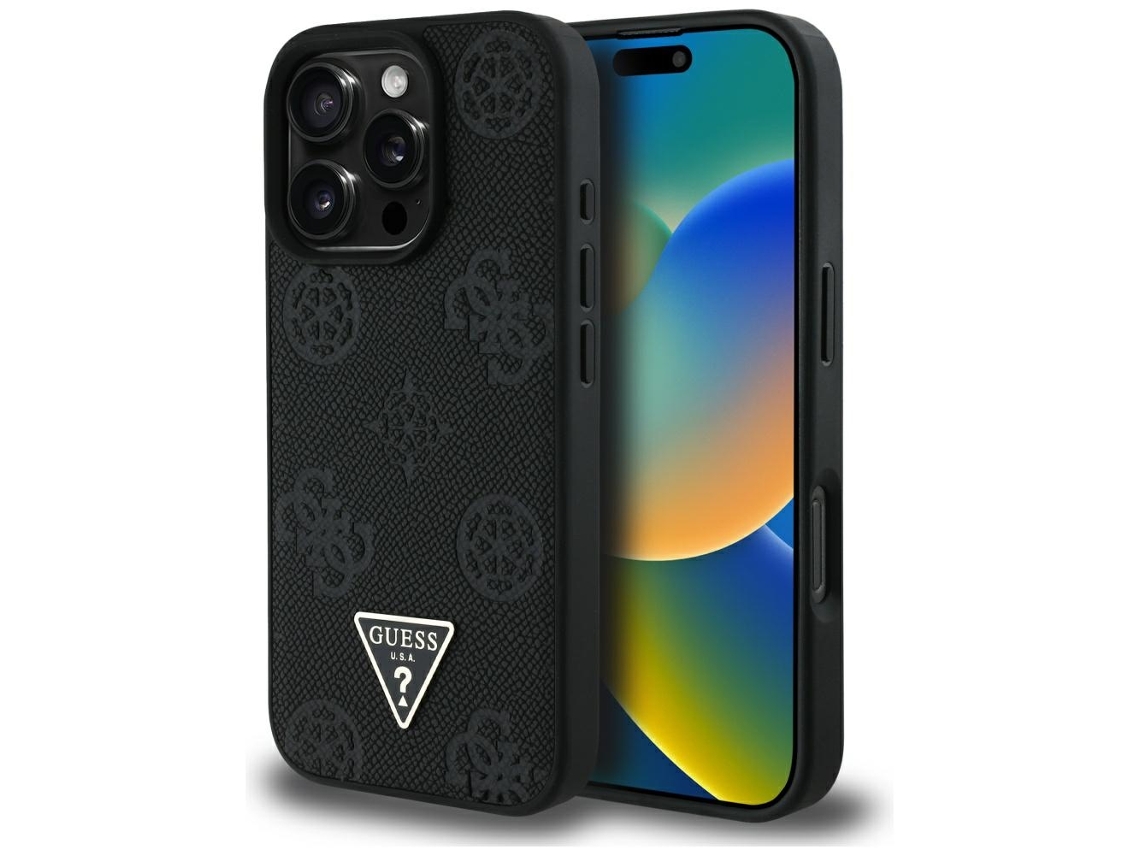 Capa Guess Para Iphone 16 Pro Com Magnético Para Magsafe E Logotipo Triângulo