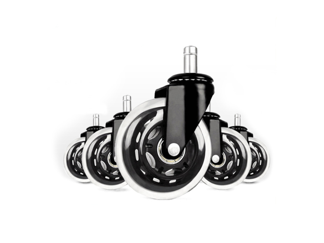 Conjunto De 5 Rodízios Giratórios De Nylon Para Cadeira De Escritório, Resistentes E Ideais Para Pisos Duros E Carpetes. Aquaforge