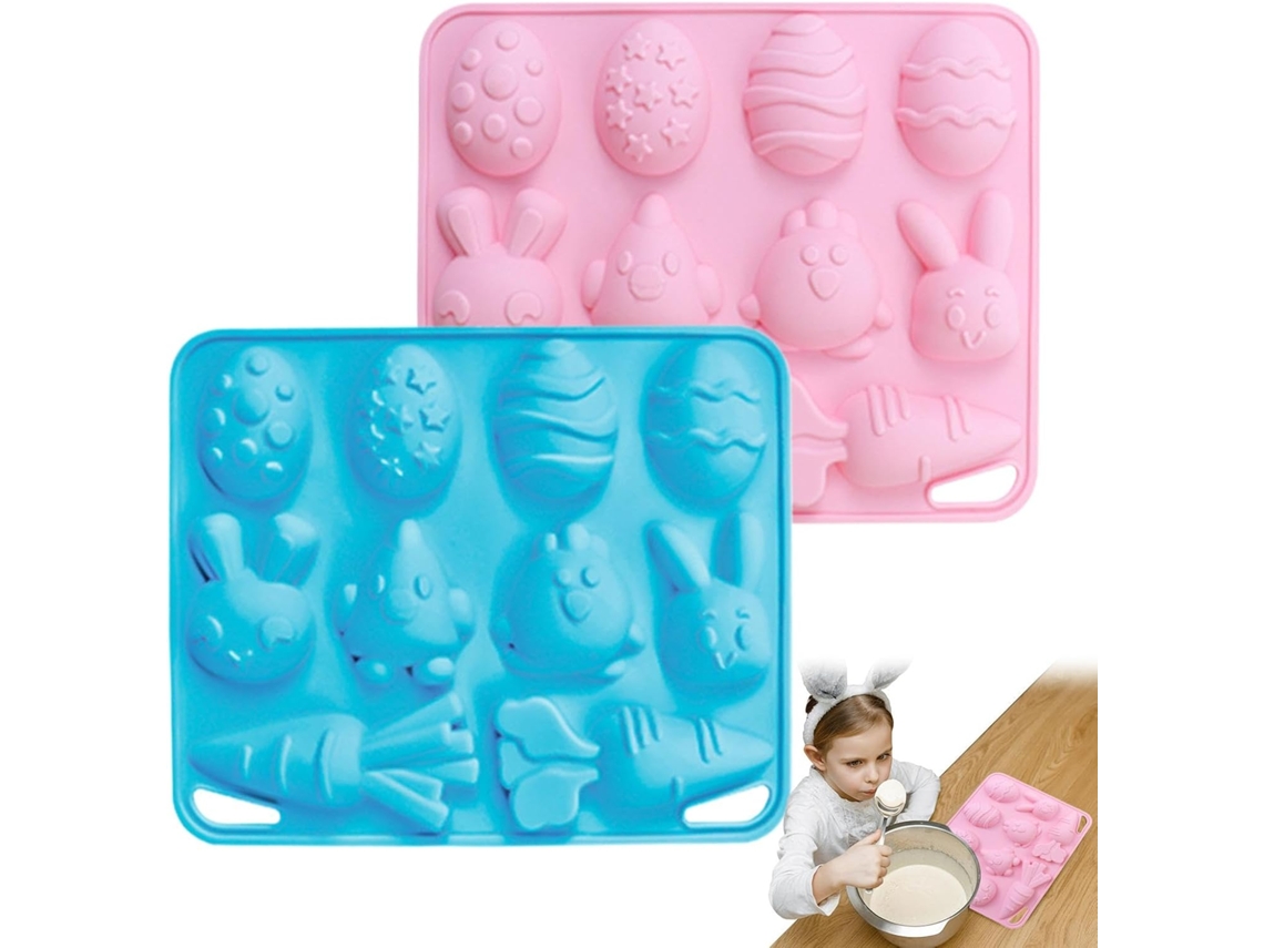 Molde De Silicone Ovo De Páscoa, Molde De Silicone Coelho