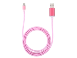 Cabo de Dados LAXISCREED Magnético Fluorescente Usb c Rosa