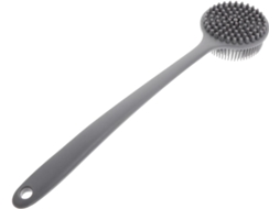 Escova De Silicone Com Cabo Longo Para Esfoliação E Limpeza Corporal Suaves.