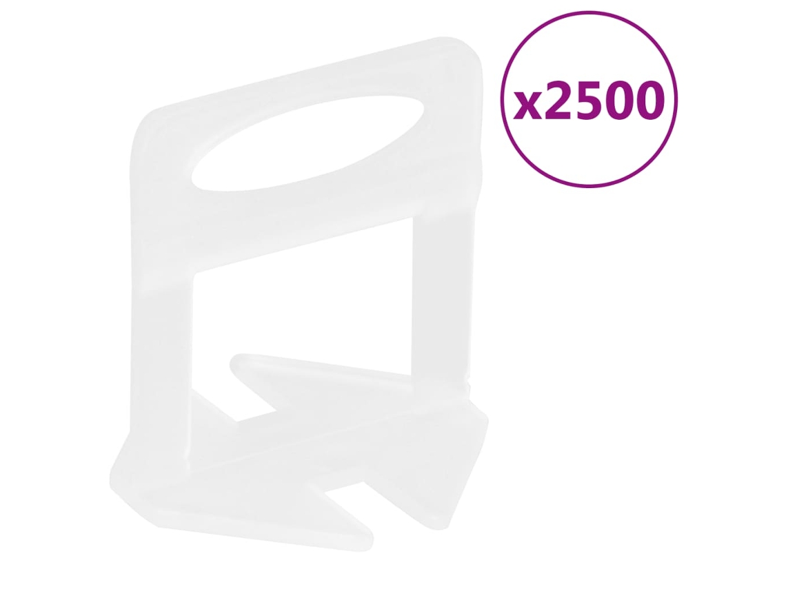 Vidaxl Niveladores De Ladrilhos 2500 Pcs 3 Mm
