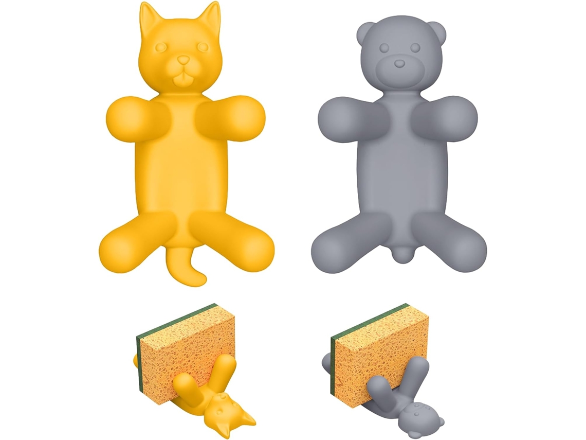 Lindo Soporte Para Esponja Con Forma De Gato, Antideslizante