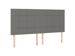Cabeceira Cinza Escuro 200x5x118/128 Cm Tecido MAISON EXCLUSIVE