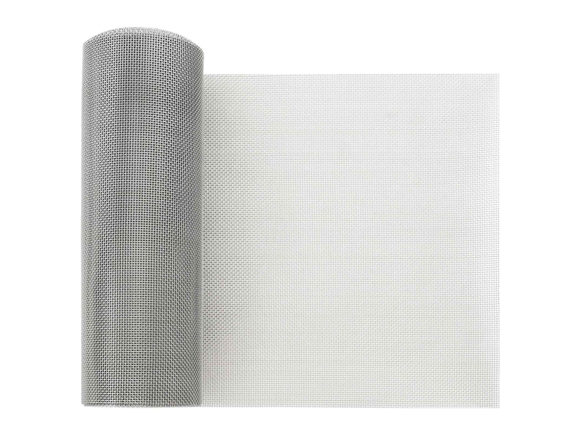 Vidaxl Tela De Malha 20 X 1000 Cm 20 Mesh Aço Inoxidável 201 Prateado