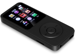 Leitor de MP3 e MP4 com Bluetooth, Gravador de E-books, Modo Esportes, Música, Voz e Vídeo para Estudantes, Preto, 8g