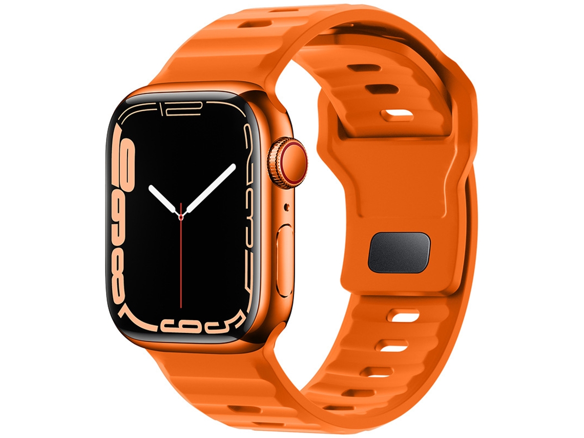 Bracelete Para Apple Watch 42/44/45/46/49mm Laranja Escuro Cuich
