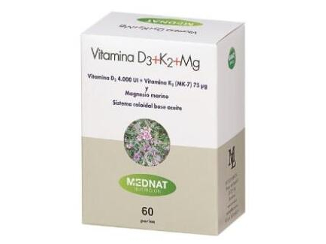 Vitamina D3+k2+mg 60per Mednat