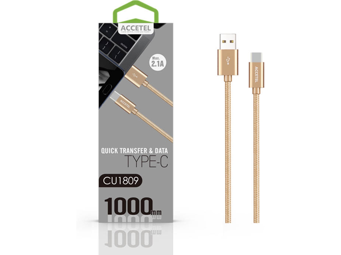 Cabo ACCETEL (Type-C - 1 m - Dourado)