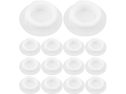 Tampas De Silicone Para Cofrinhos, 20 Unidades, Redondas, Brancas, Com Fecho De Pressão, Tampa De Fundo Para Potes