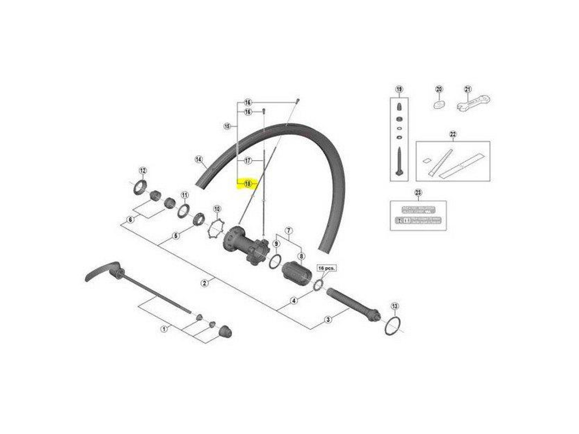 Shimano Rear Left Spoke Rs700 C30 Tubeless