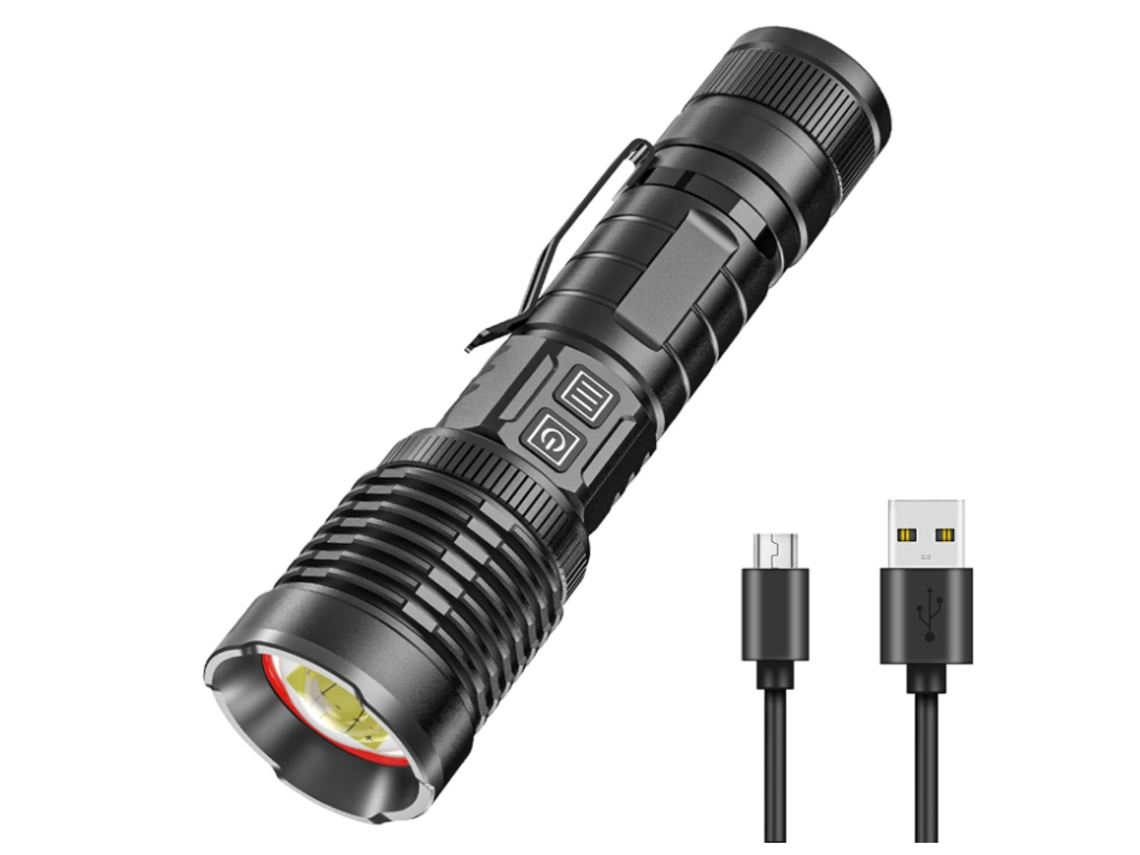 Lanternas de Alto Lúmen 100000 5 Modos Ipx4 À Prova D'Água com Zoom Tático Lanterna Led Recarregável Por Usb Xhp99 L TURMIN