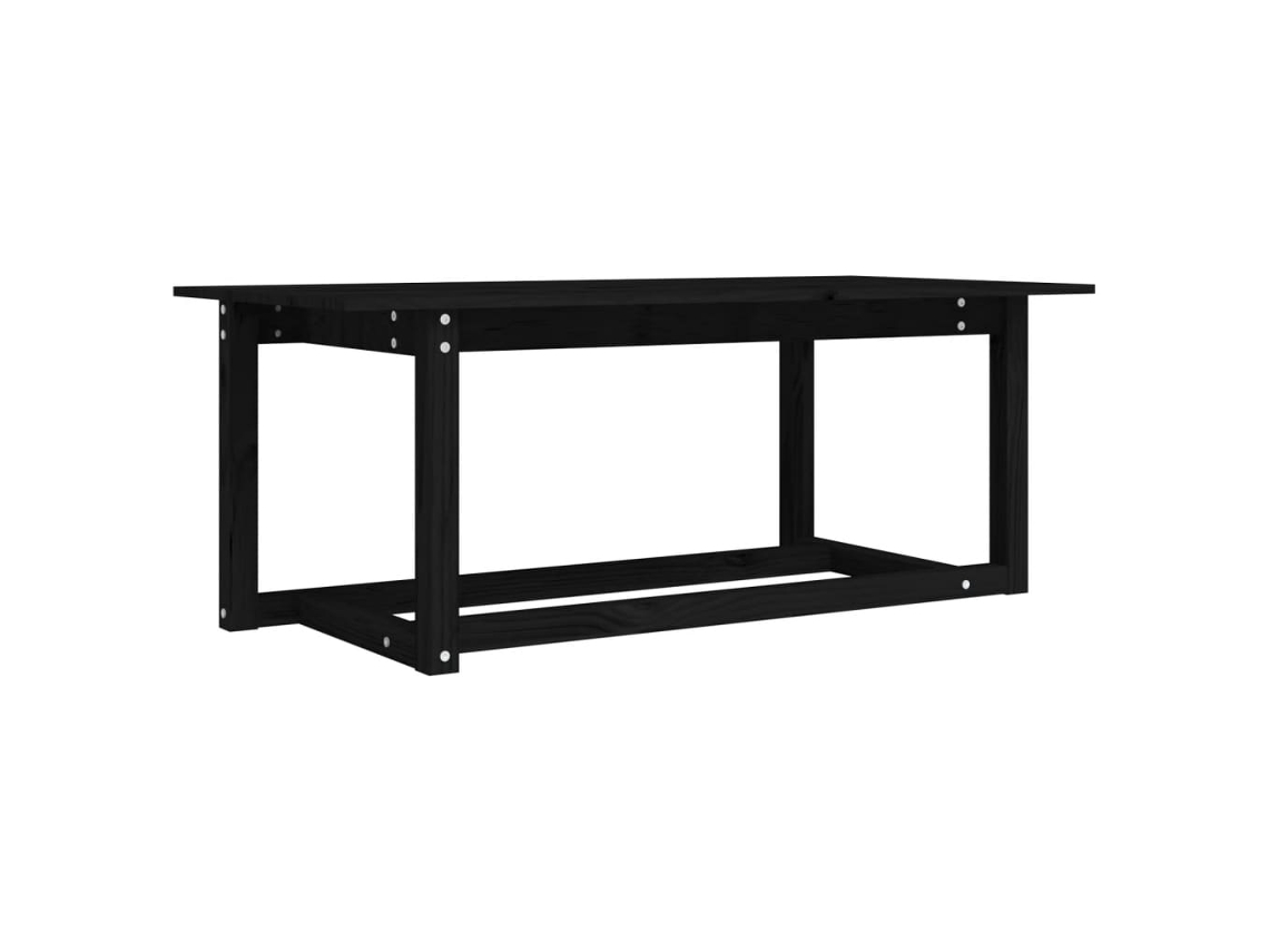Coffee Table, Coffee Tables Vidaxl Preto Madeira De Pinho (110 X 55 X 45 Cm)
