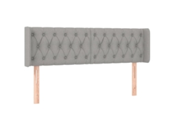 Cabeceira de Cama com Abas Tecido Cinzento Claro MAISON EXCLUSIVE (147x16x78 cm)