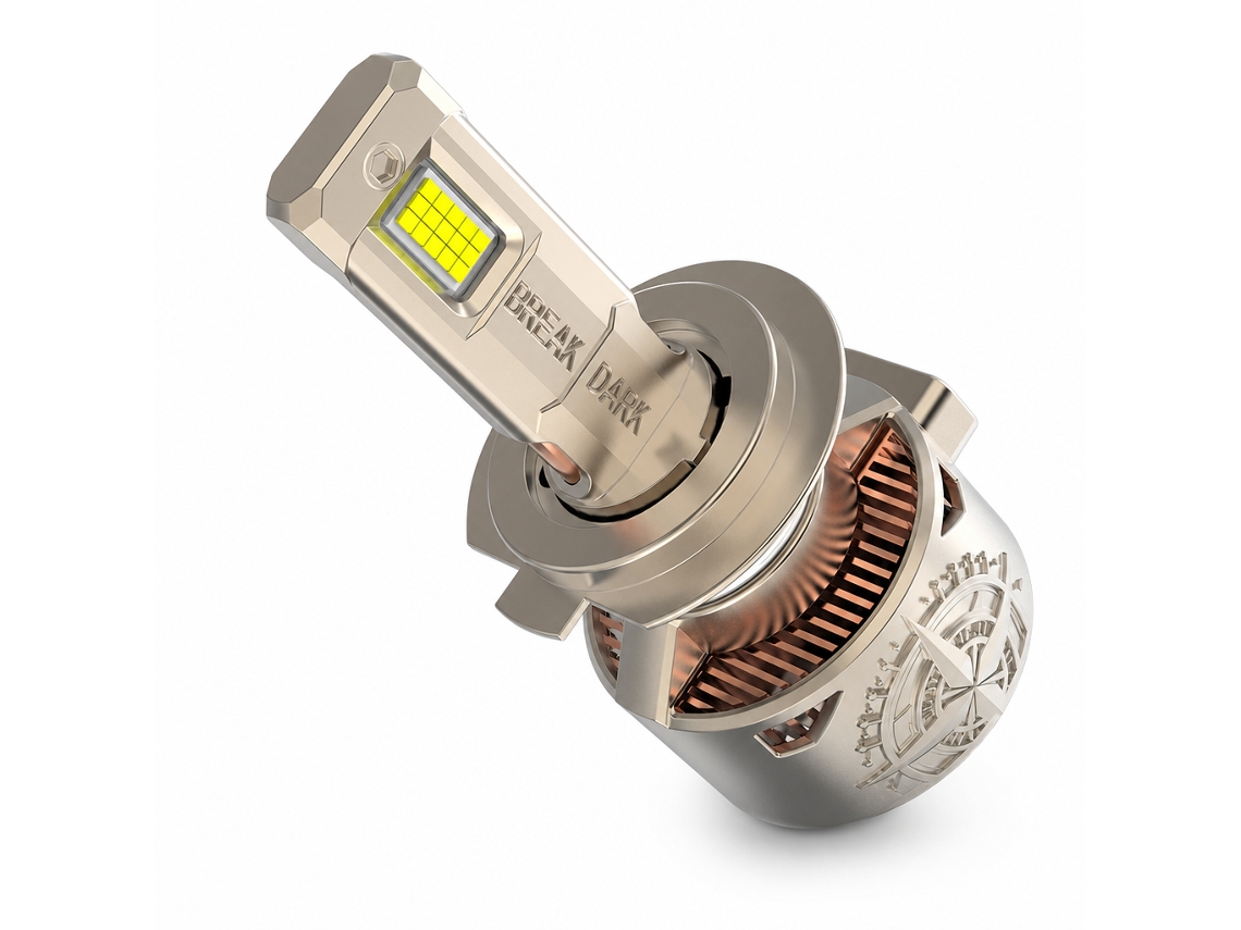 Lâmpada Led Para Farol Automóvel 240 W, Duplo Tubo De Cobre, Encaixe 9007
