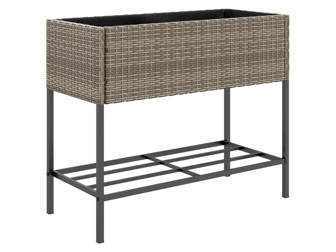 Garden Planter, Garden Planters Vidaxl Cinzeto Rattan / Vime (90 X 40 X 75 Cm)