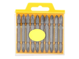 10pcs Pontas de Chave de Fenda Cruzada Dupla Aço S/MARCA