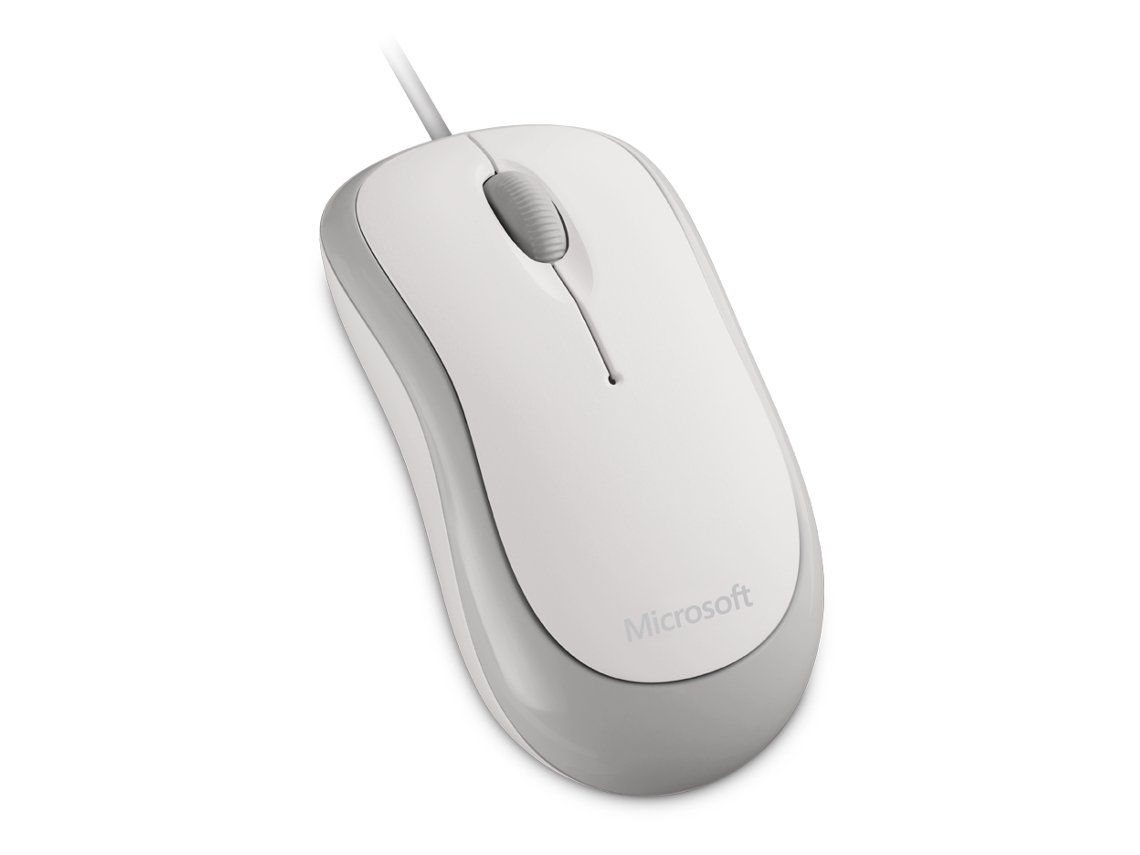 Rato MICROSOFT L2 Basic (Cabo USB - Casual - 1000 dpi - Branco)