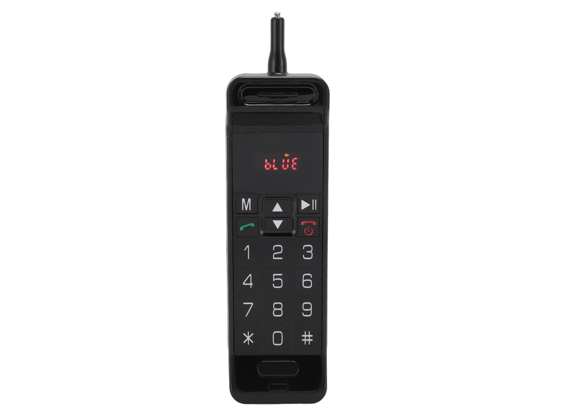 Caixa De Som Bluetooth Sem Fio Retro Com Rádio Fm Cartão De Memória Usb Aux Subwoofer Tela Display Forma De Celular