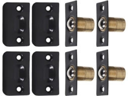 Levemolo Conjunto De 4-fechos Esfera Em Aço Inoxidável Portas Guarda Roupa Com Placa Batente, Design Invisível